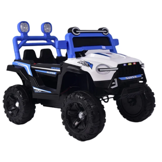 صورة سيارة أطفال المدرعة أزرق ماطورين